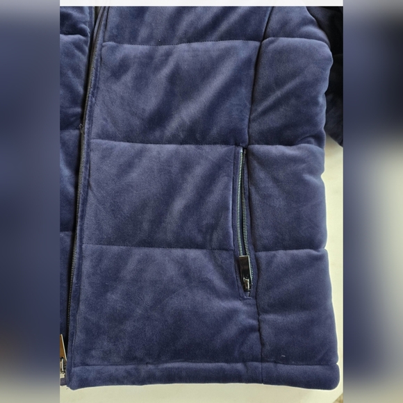 NWOT Marc New York navy quilted velvet puffer jacket size large - Picture 9 of 12